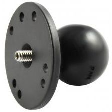 (RAM-202A) 2.5" Round Base with 1.5" Ball and 1/4" -20 Threaded Stud